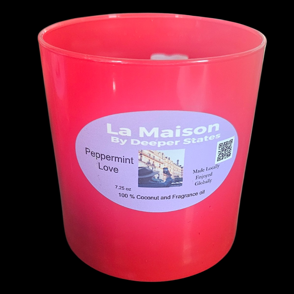 Peppermint Love Candle – Heart Embeds